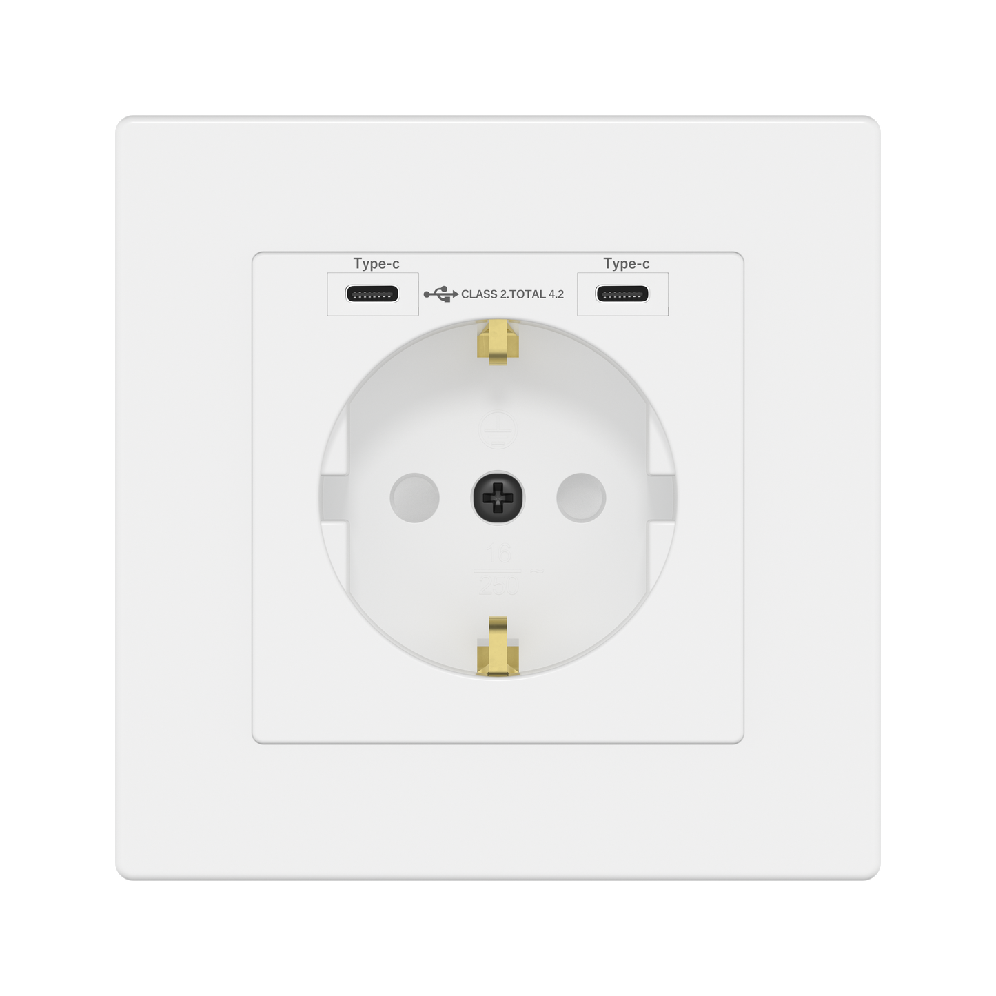 USB-Steckdose mit 2x USB-C (4.2A)