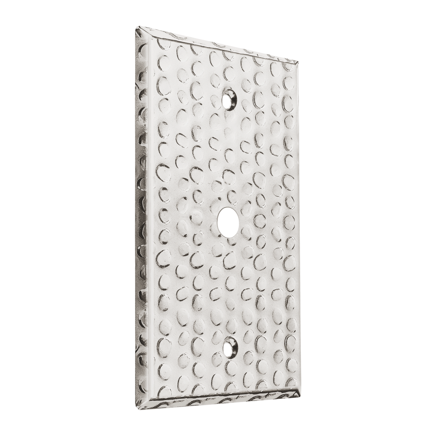 0.406" Diameter Hole Phone Cable Metal Wall Plate, Stainless Steel Outlet Cover, Corrosion Resistant, 1-Gang, Mid-Size