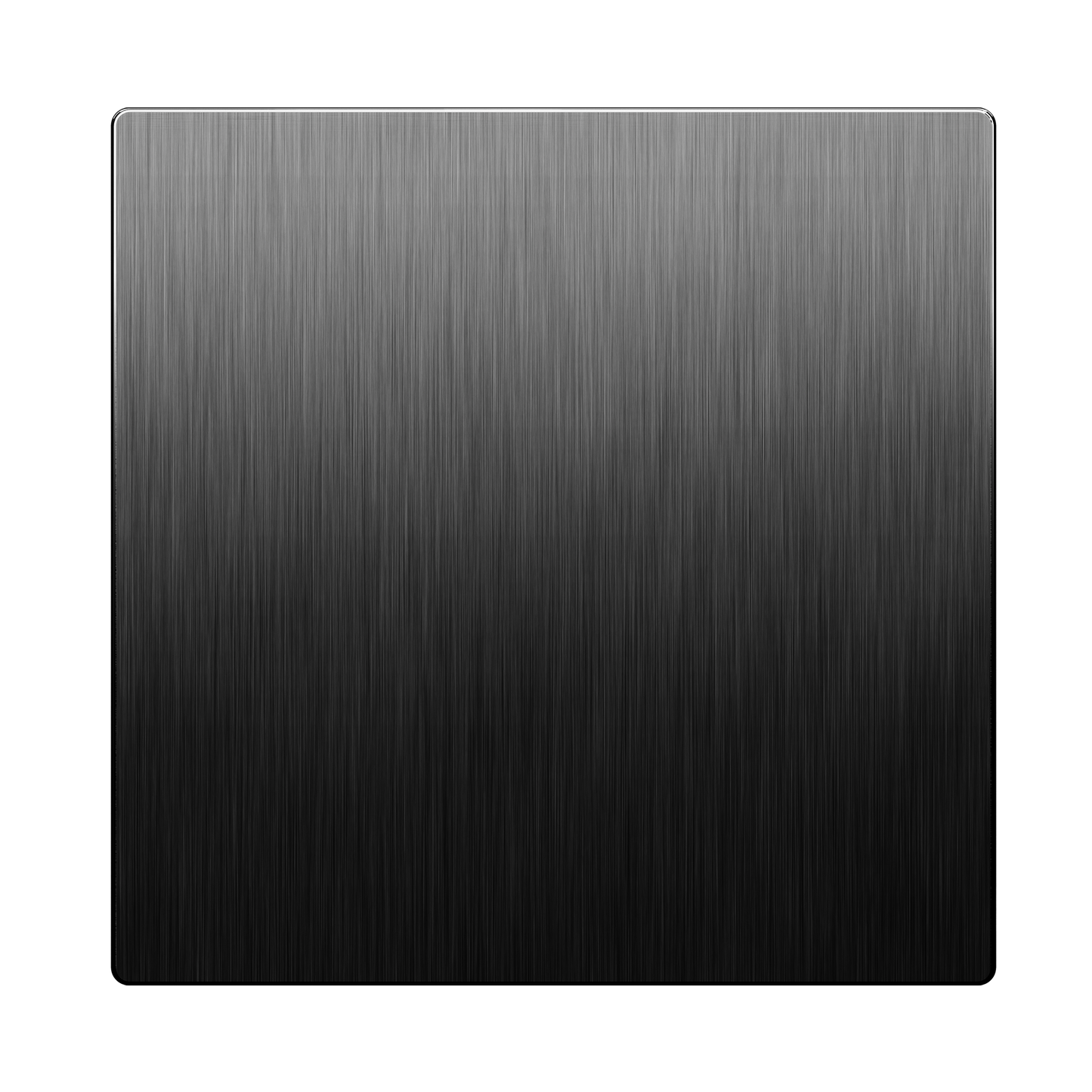 Screwless Blank Metal Wall Plate, Temperature and Impact Resistant, 2-Gang, Mid-Size