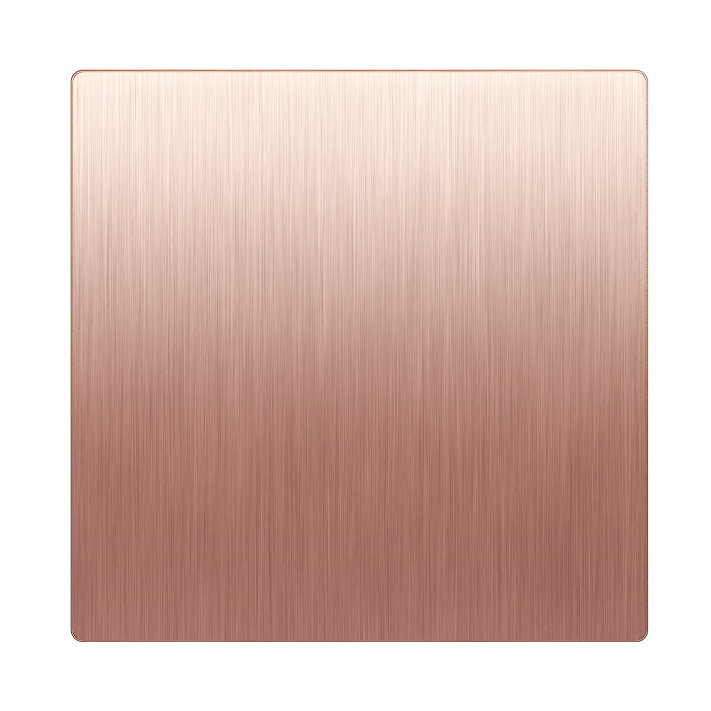 Screwless Blank Metal Wall Plate, Temperature and Impact Resistant, 2-Gang, Mid-Size