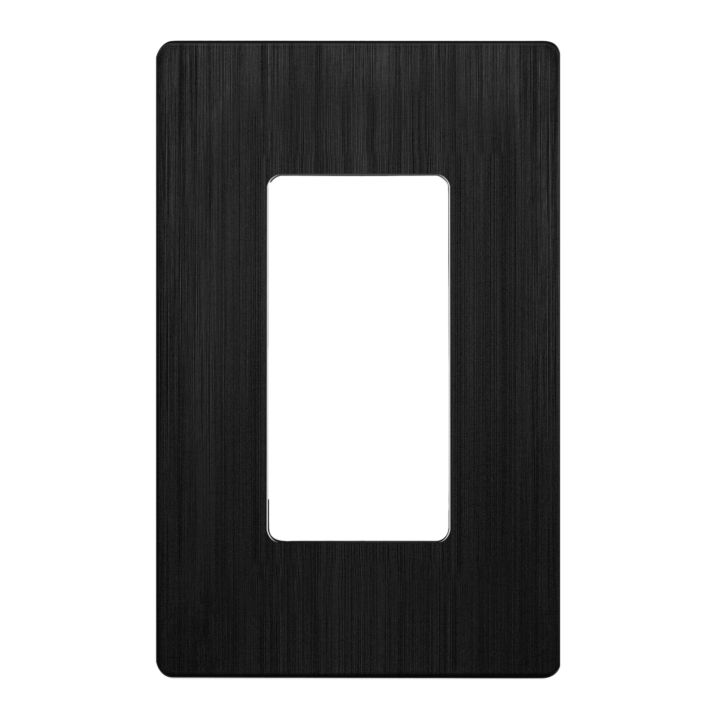 Decorator Screwless Wall Plate, Polycarbonate Thermoplastic/Mirrored Acrylic, Temperature and Impact Resistant, 1-Gang, Mid-Size