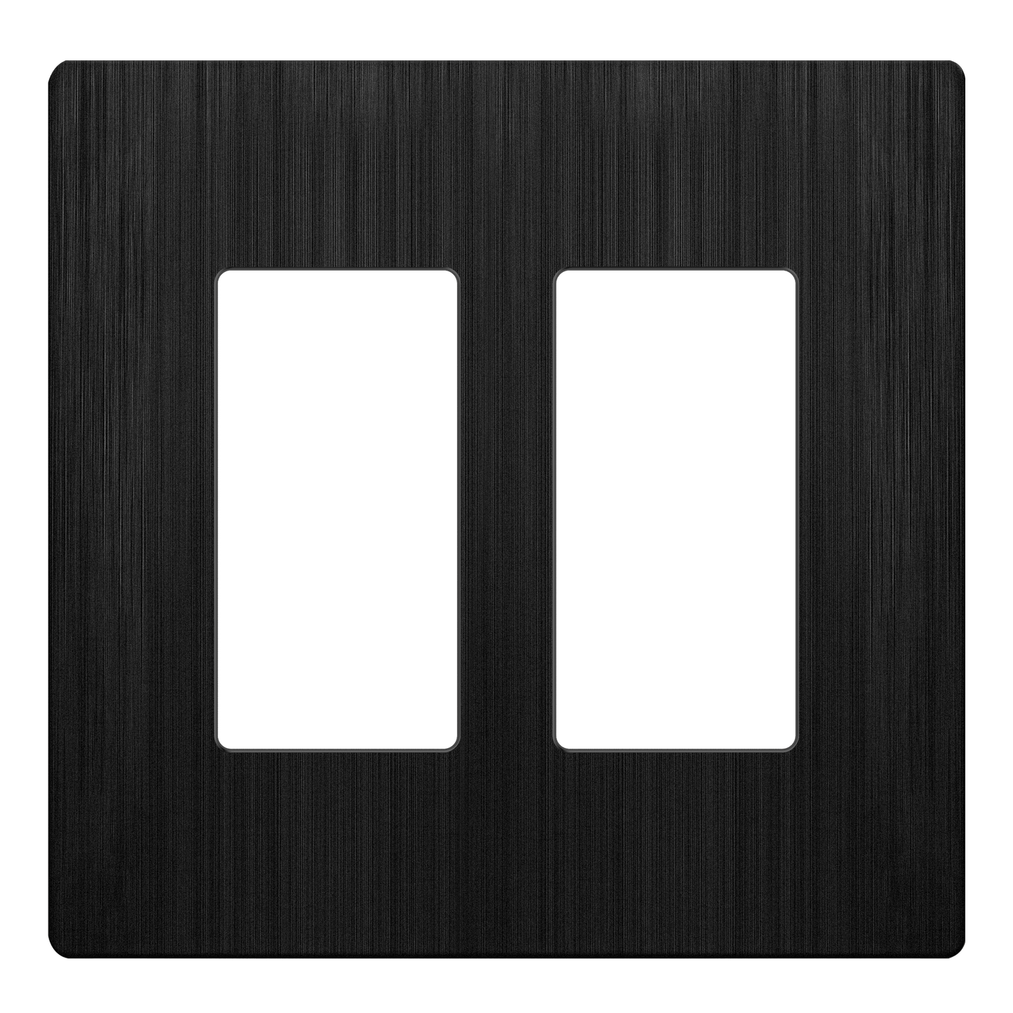 Decorator Screwless Wall Plate, Polycarbonate Thermoplastic/Mirrored Acrylic, Temperature and Impact Resistant, 2-Gang, Mid-Size