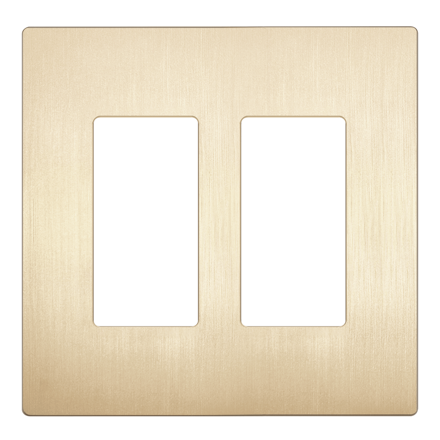 Decorator Screwless Wall Plate, Polycarbonate Thermoplastic/Mirrored Acrylic, Temperature and Impact Resistant, 2-Gang, Mid-Size