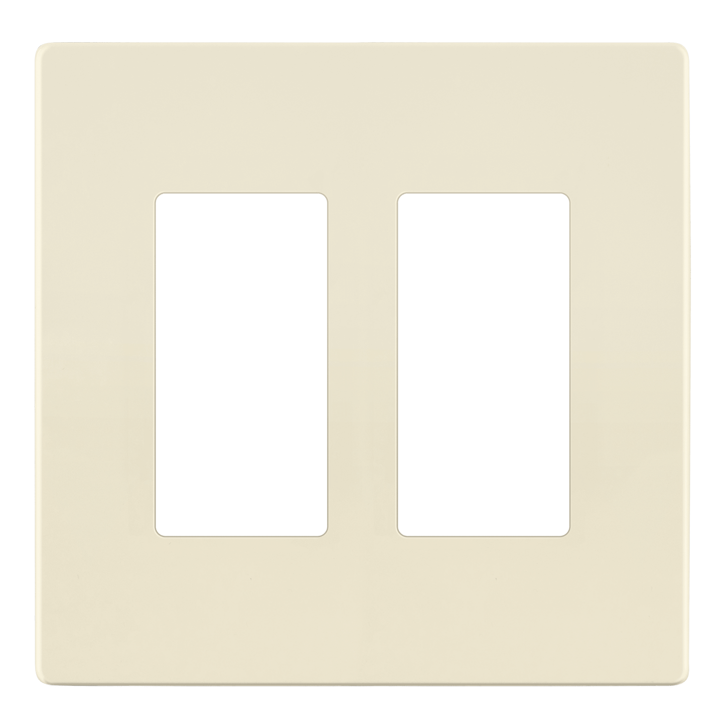 Decorator Screwless Wall Plate, Polycarbonate Thermoplastic/Mirrored Acrylic, Temperature and Impact Resistant, 2-Gang, Mid-Size