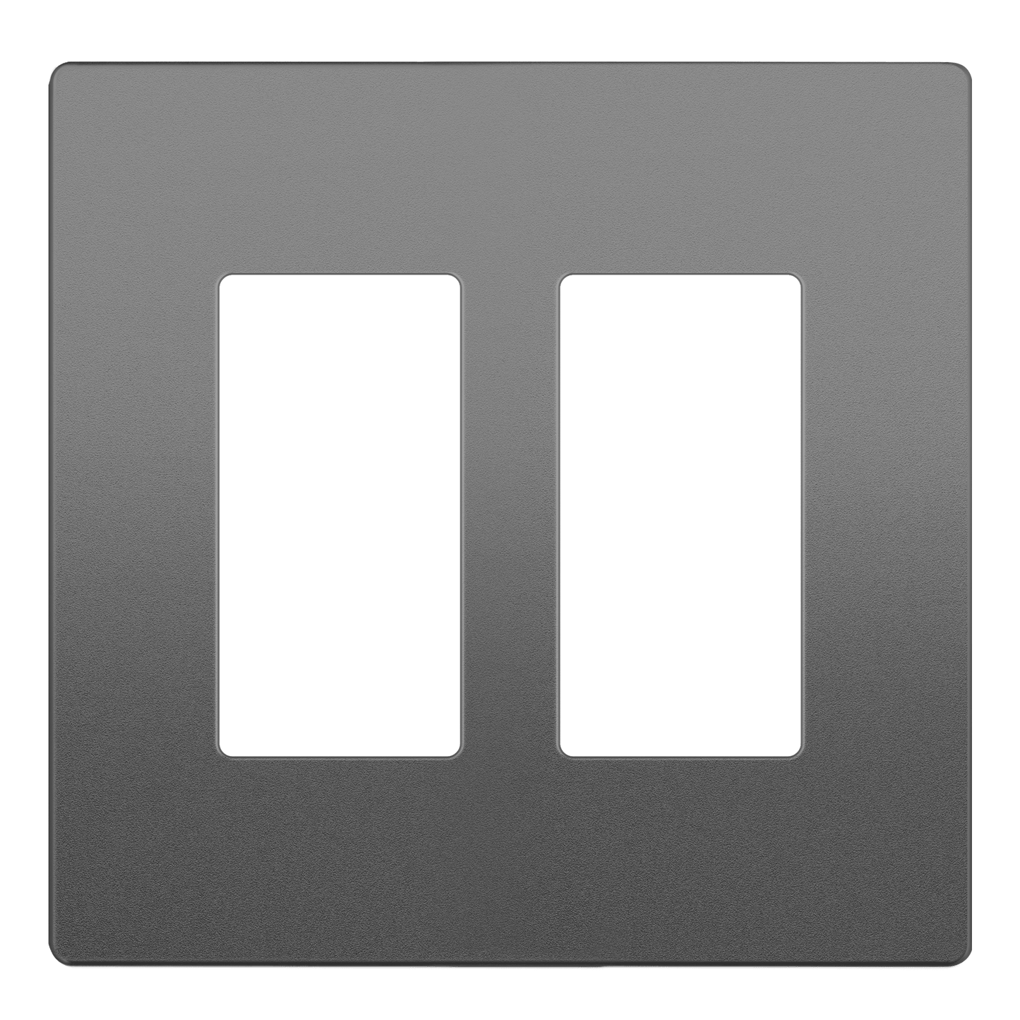 Decorator Screwless Wall Plate, Polycarbonate Thermoplastic/Mirrored Acrylic, Temperature and Impact Resistant, 2-Gang, Mid-Size