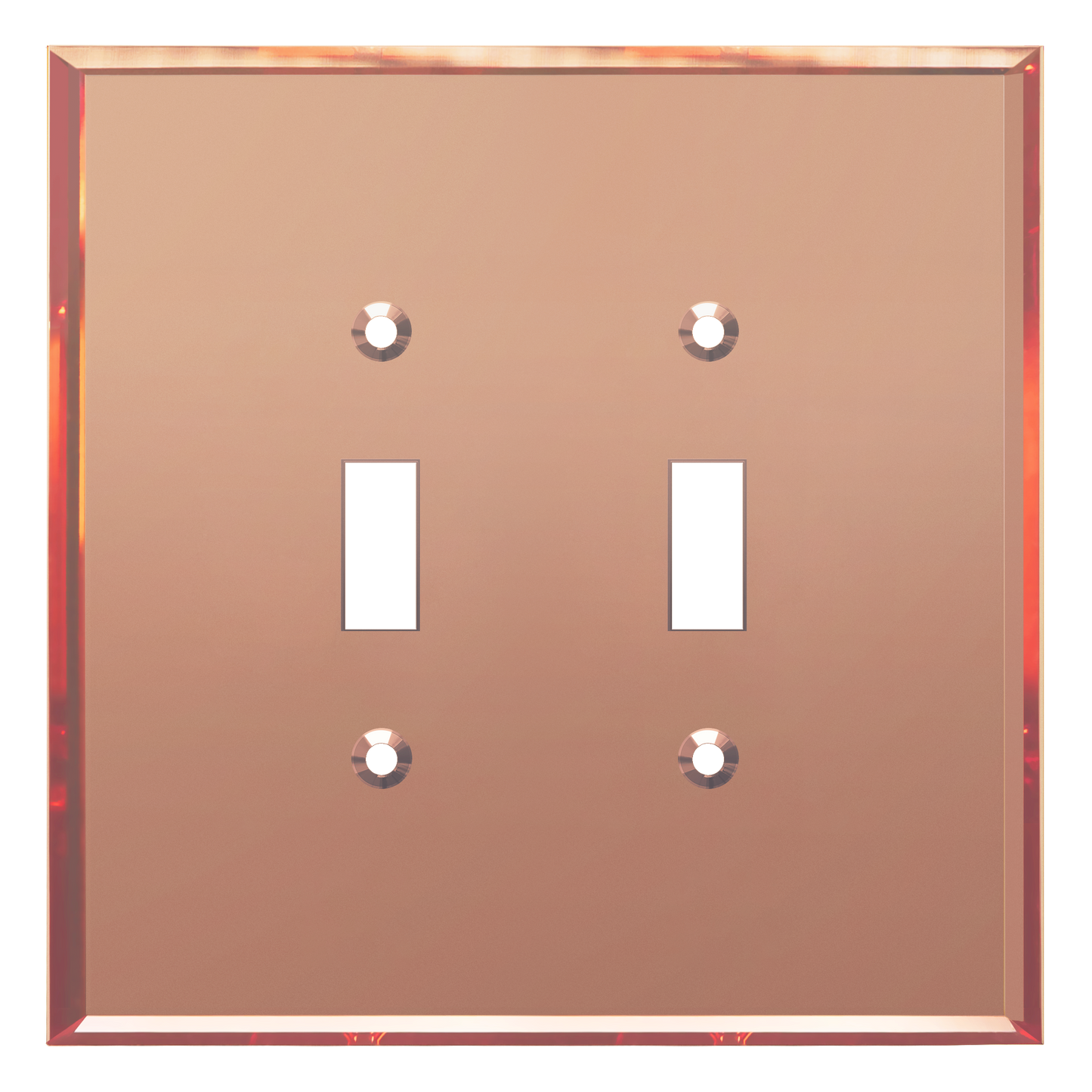 Oversized Acrylic Mirrored Toggle Switch Wall Plate, Reflective Cover Plate, Plexiglass Wall Plate, 2-Gang