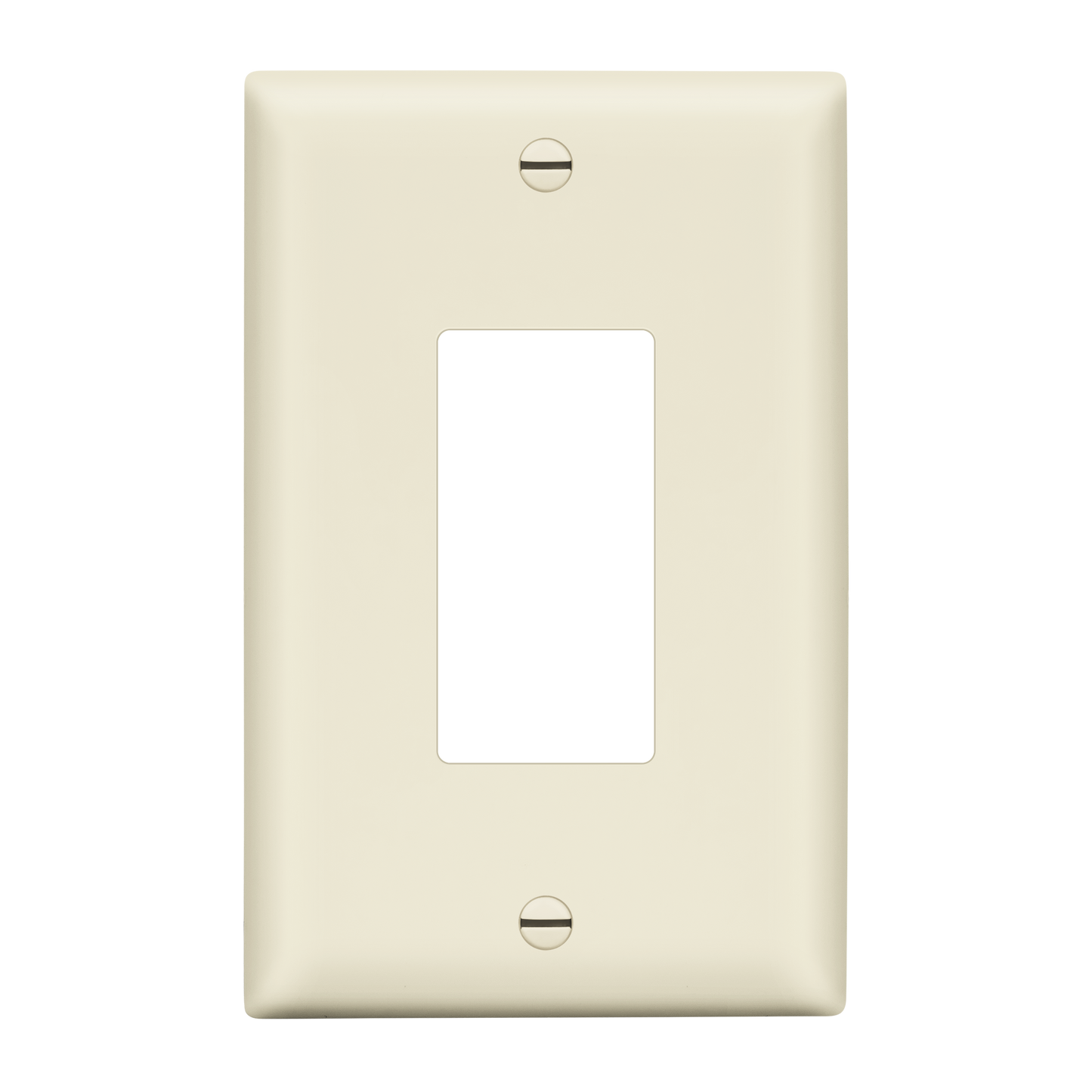 Decorator Wall Plate, Cover Plate for Decorator Switch or Outlet, Polycarbonate Thermoplastic Wall Plate, 1-Gang, Mid-Size