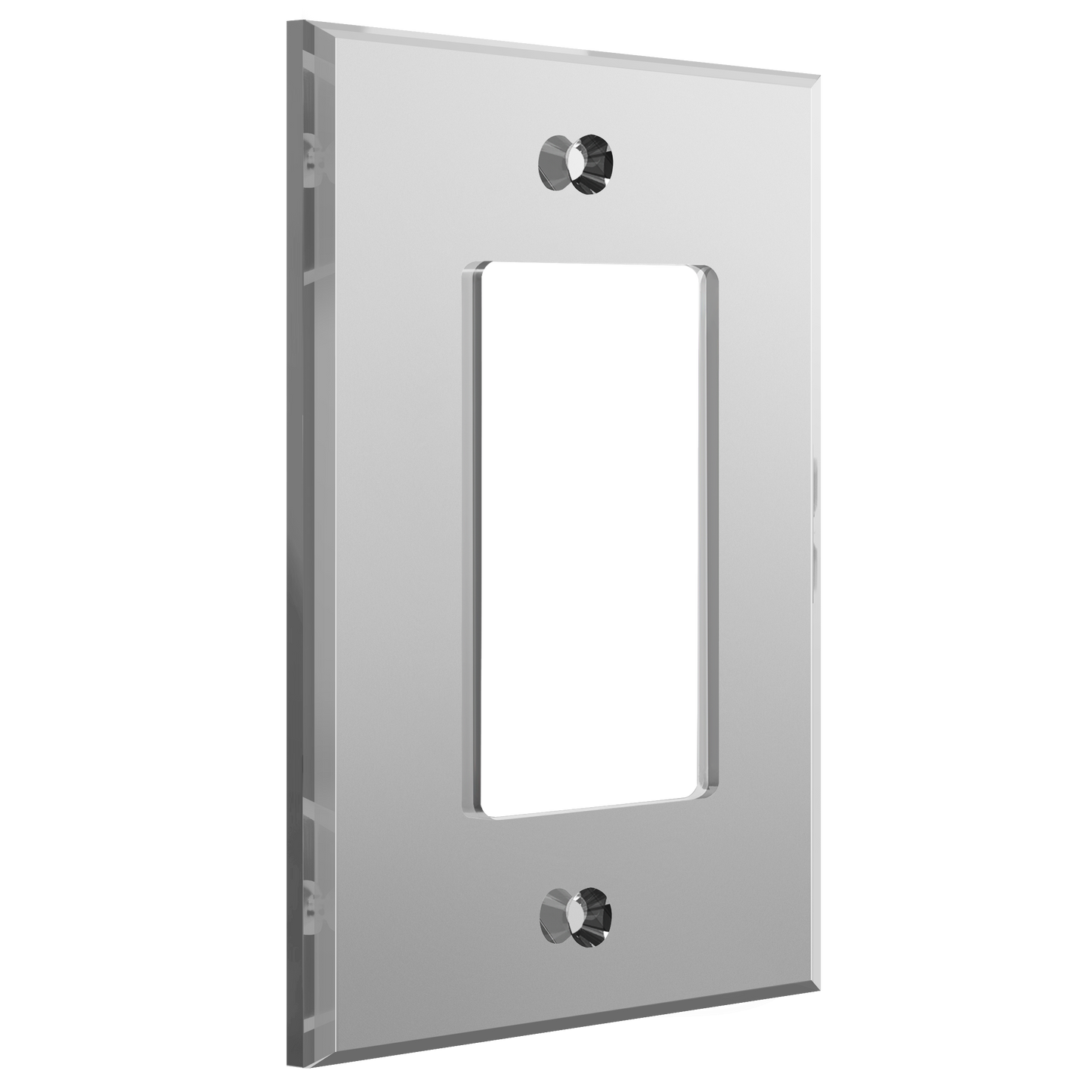 Oversized Acrylic Mirrored Decorator Wall Plate, Reflective Cover Plate for Decorator Switch or Outlet, Plexiglass Wall Plate, 1-Gang