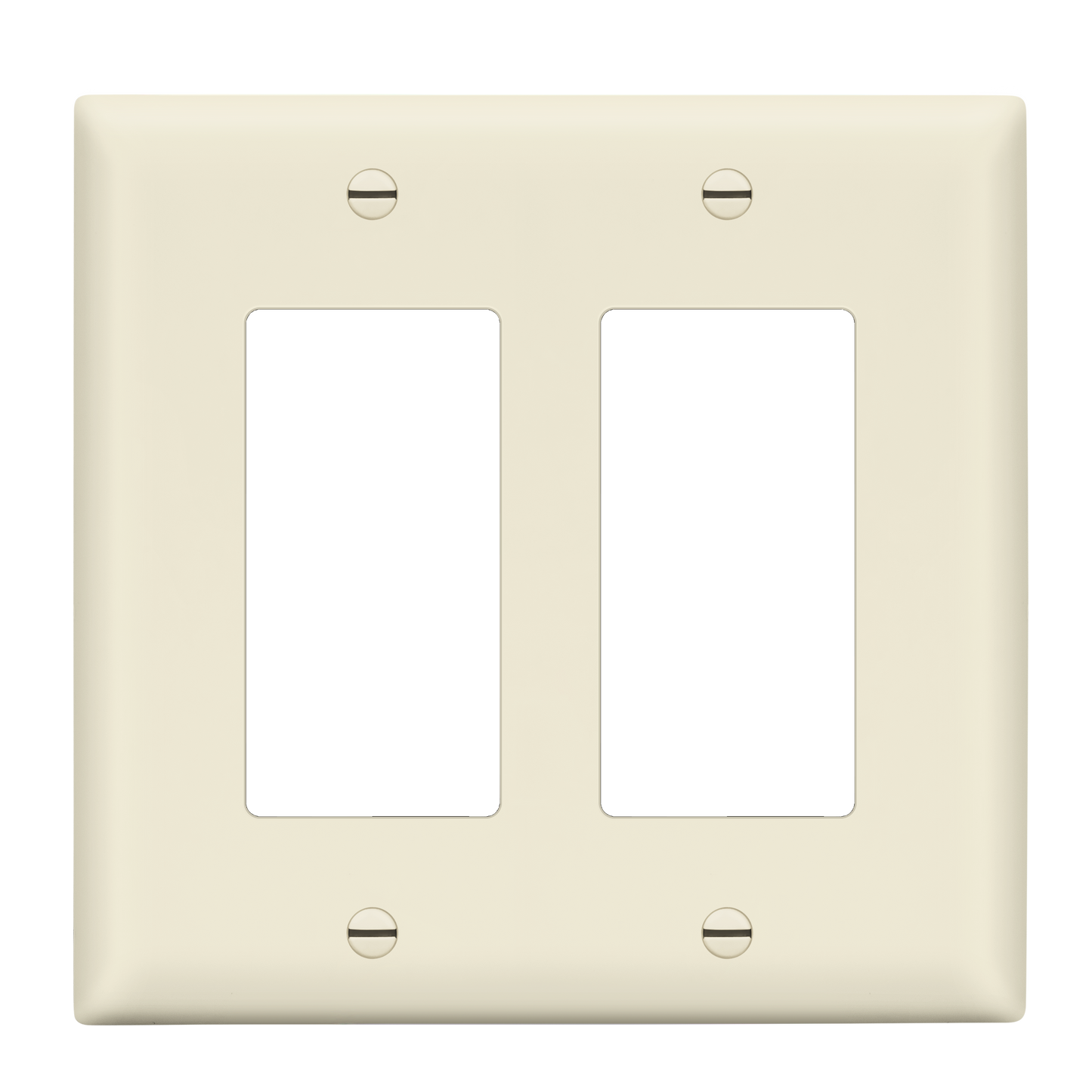 Decorator Wall Plate, Cover Plate for decorator switch or outlet, Polycarbonate Thermoplastic Wall Plate, 2-Gang, Mid-Size