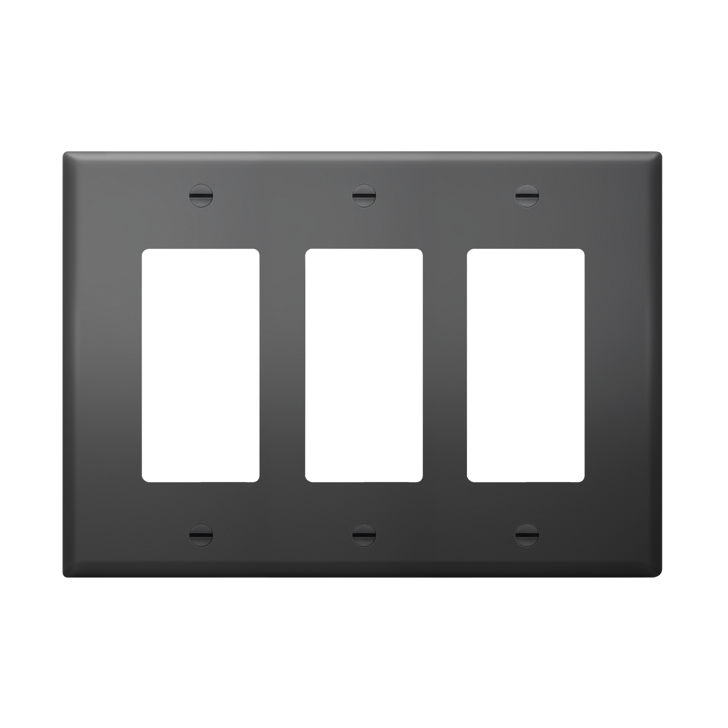 Decorator Wall Plate, Cover Plate for decorator switch or outlet, Polycarbonate Thermoplastic Wall Plate, 3-Gang, Mid-Size