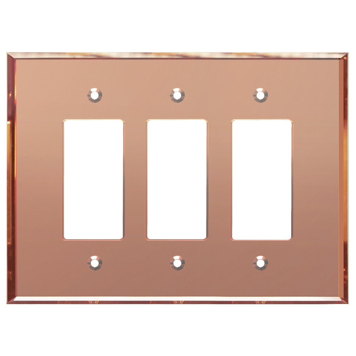 Oversized Acrylic Mirrored Decorator Wall Plate, Reflective Cover Plate for decorator switch or outlet, Plexiglass Wall Plate, 3-Gang