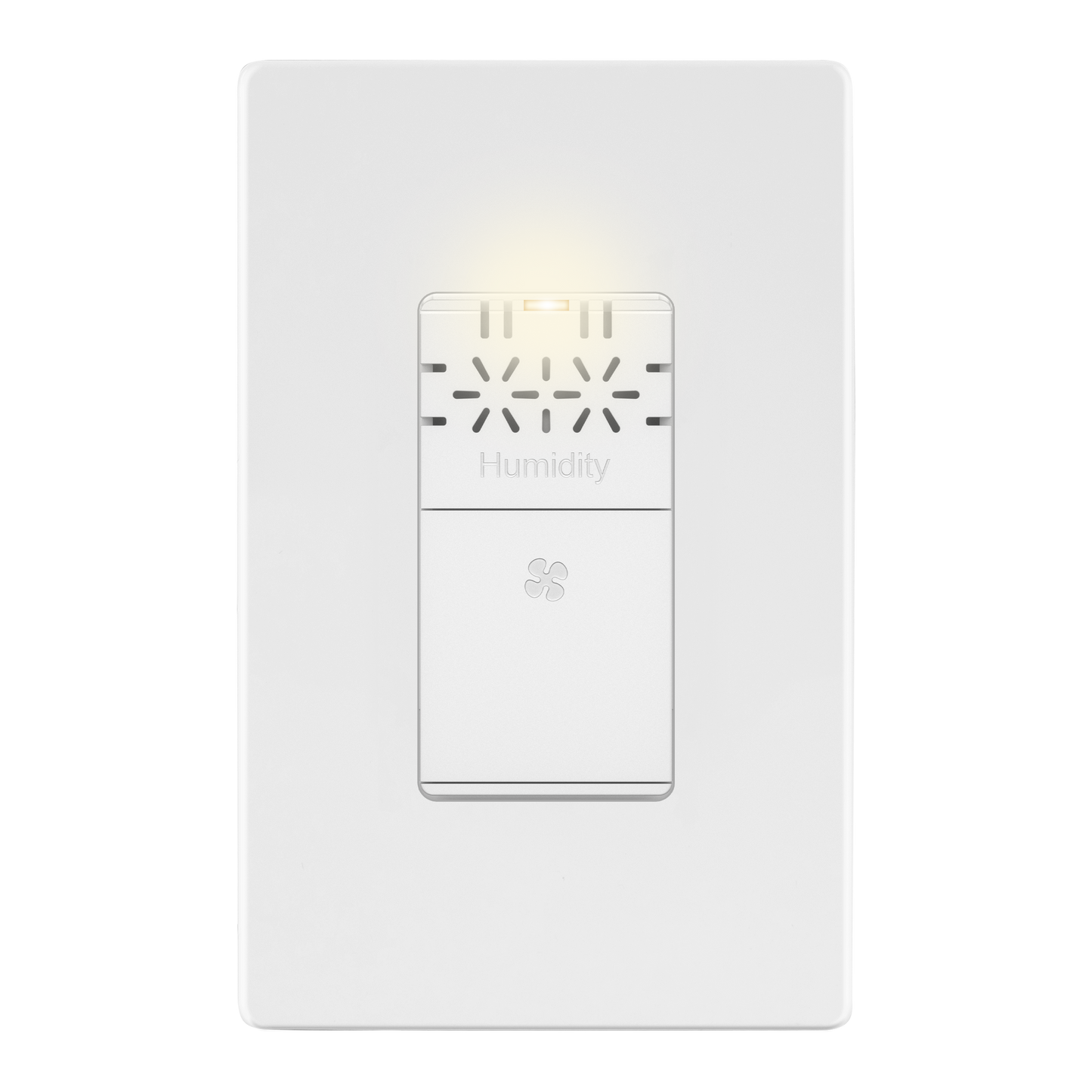 Humidity Sensor Switch, Air Circulator, No Neutral Required, Ground Required, Single-Pole, Wall Plate Included