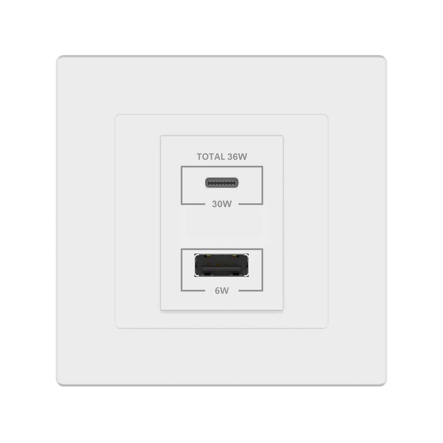 USB-Steckdose mit USB-A & USB-C (PD 36W)