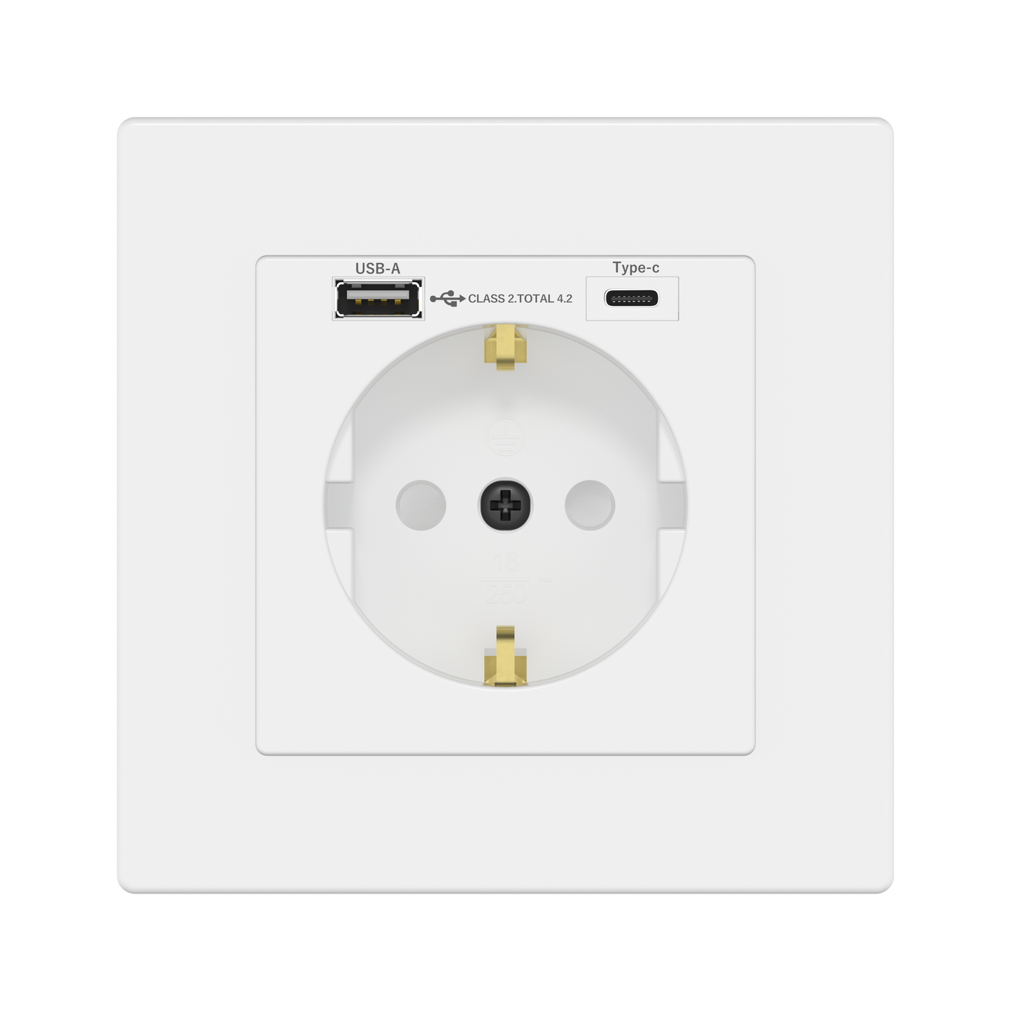 USB-Steckdose mit USB-A & USB-C (4.2A)