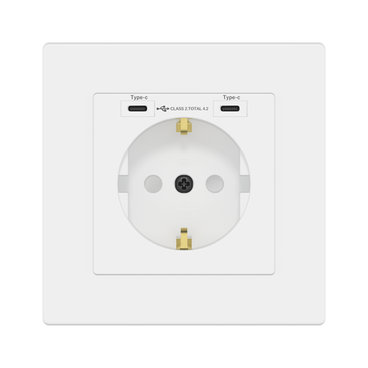 USB-Steckdose mit 2x USB-C (4.2A)
