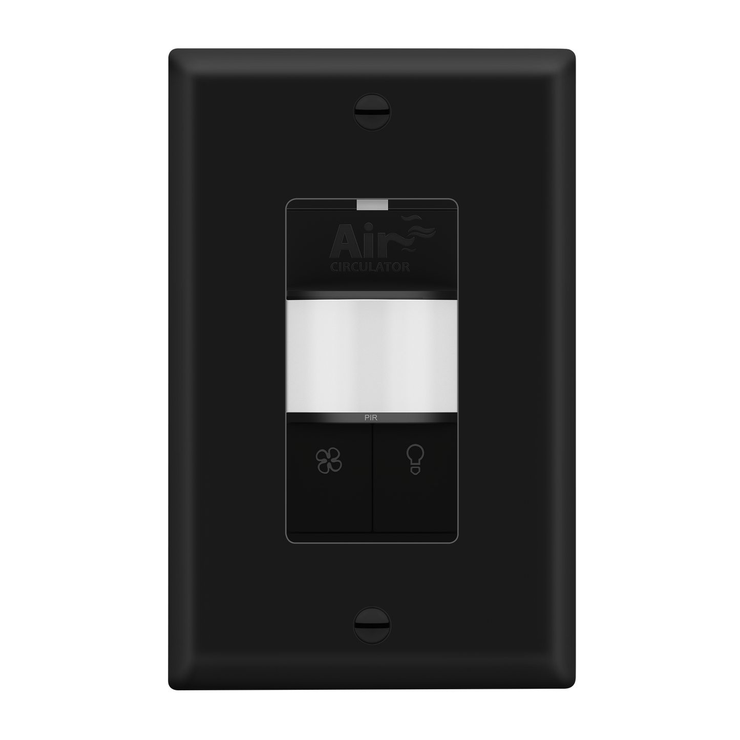 Dual Technology Fresh Air Circulator Timer and PIR Motion Sensor Light Switch, Wall Plate Included, Ground Only, No Neutral Wire Required, Single-Pole