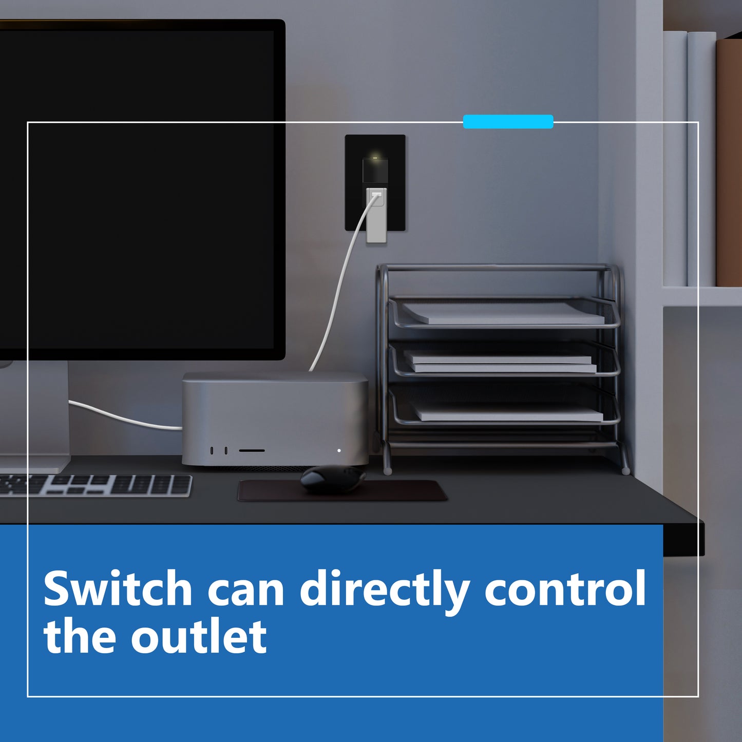 Decorator Switch and 15A Outlet Combination Device, 15A Single-Pole Paddle Light Switch & 15A Tamper Resistant Outlet, Built-in LED Locator