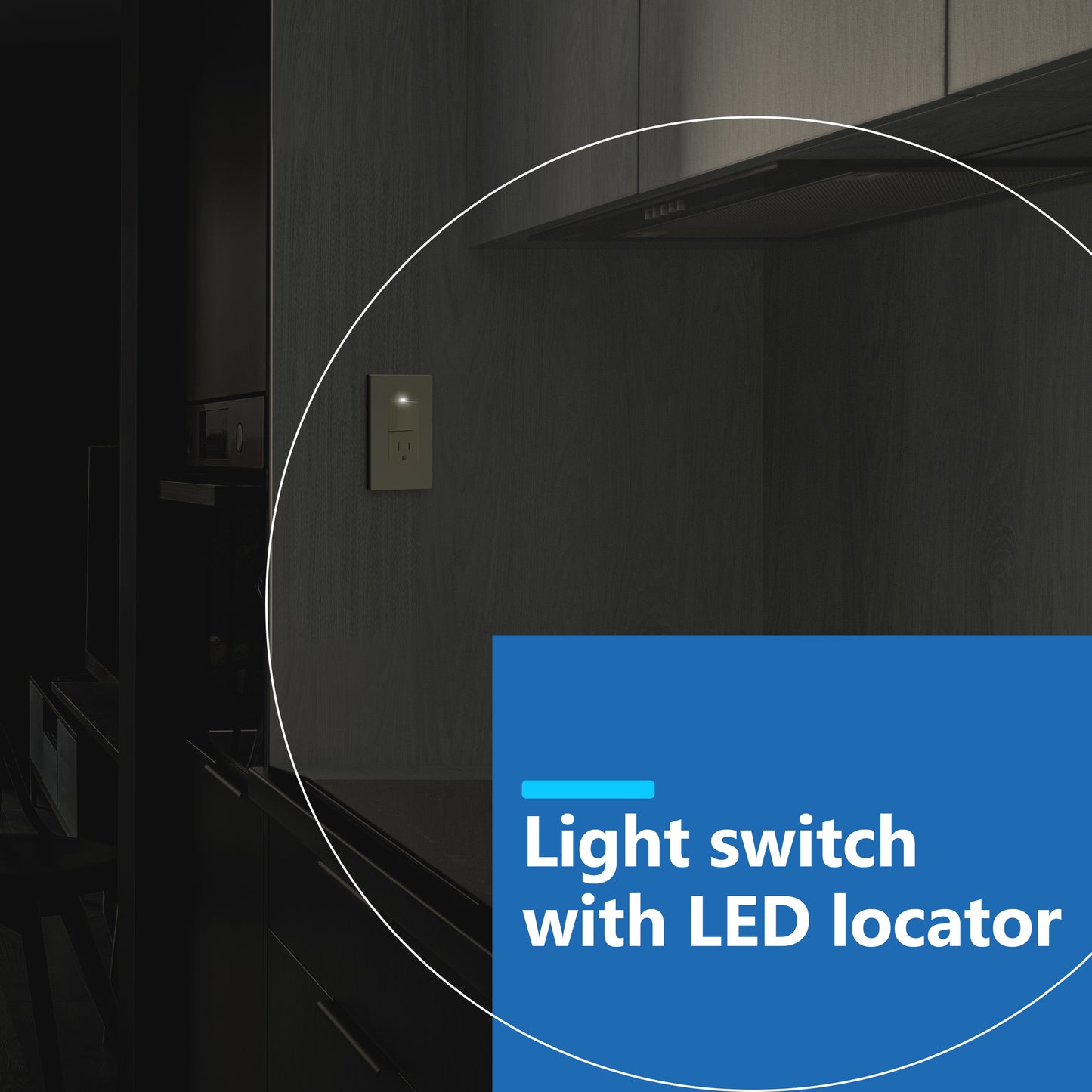 Decorator Switch and 15A Outlet Combination Device, 15A Single-Pole Paddle Light Switch & 15A Tamper Resistant Outlet, Built-in LED Locator