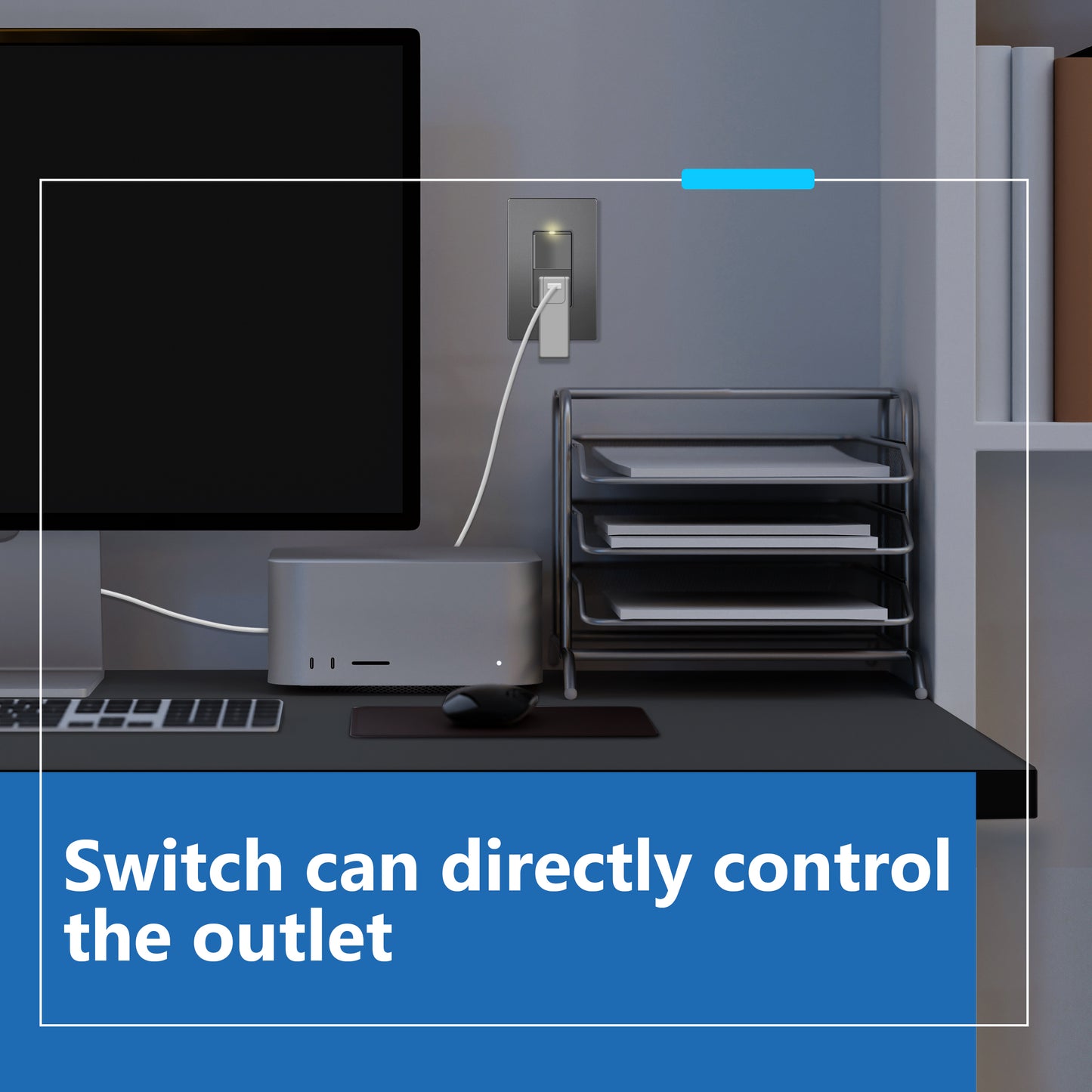 Decorator Switch and 15A Outlet Combination Device, 15A Single-Pole Paddle Light Switch & 15A Tamper Resistant Outlet, Built-in LED Locator