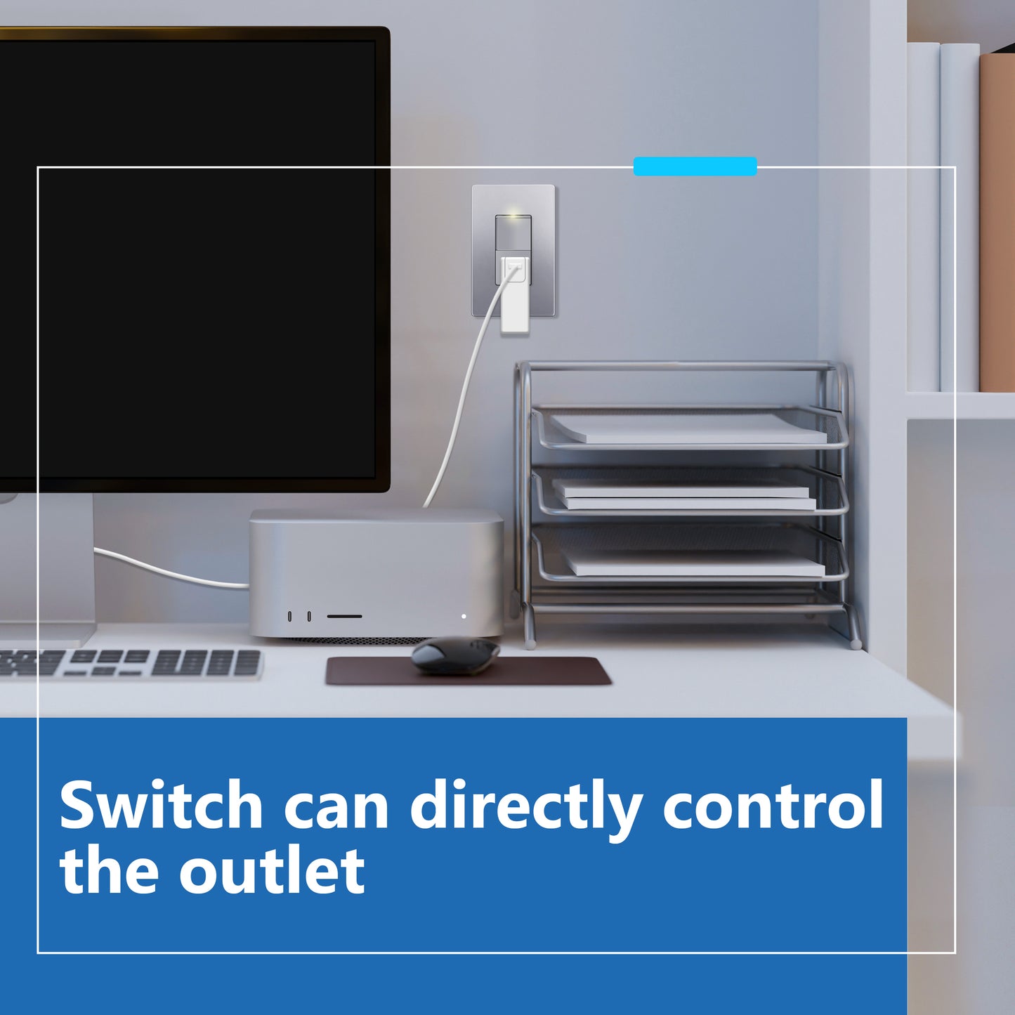 Decorator Switch and 15A Outlet Combination Device, 15A Single-Pole Paddle Light Switch & 15A Tamper Resistant Outlet, Built-in LED Locator