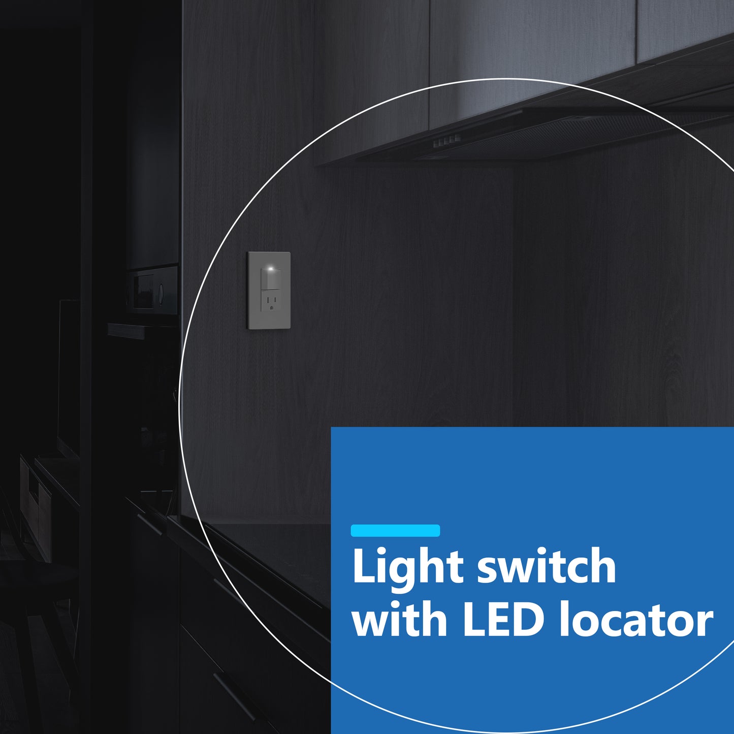 Decorator Switch and 15A Outlet Combination Device, 15A Single-Pole Paddle Light Switch & 15A Tamper Resistant Outlet, Built-in LED Locator