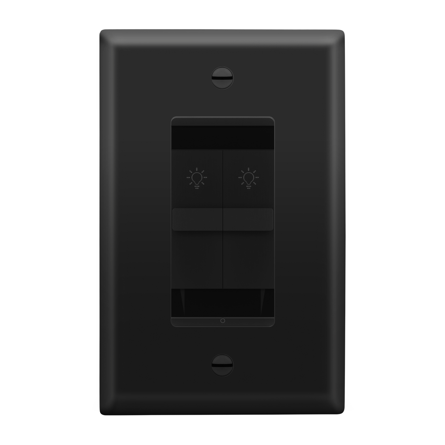 Combination Dual LED Dimmer Light Switch, Single-Pole, No Neutral Required, Wall Plate Included