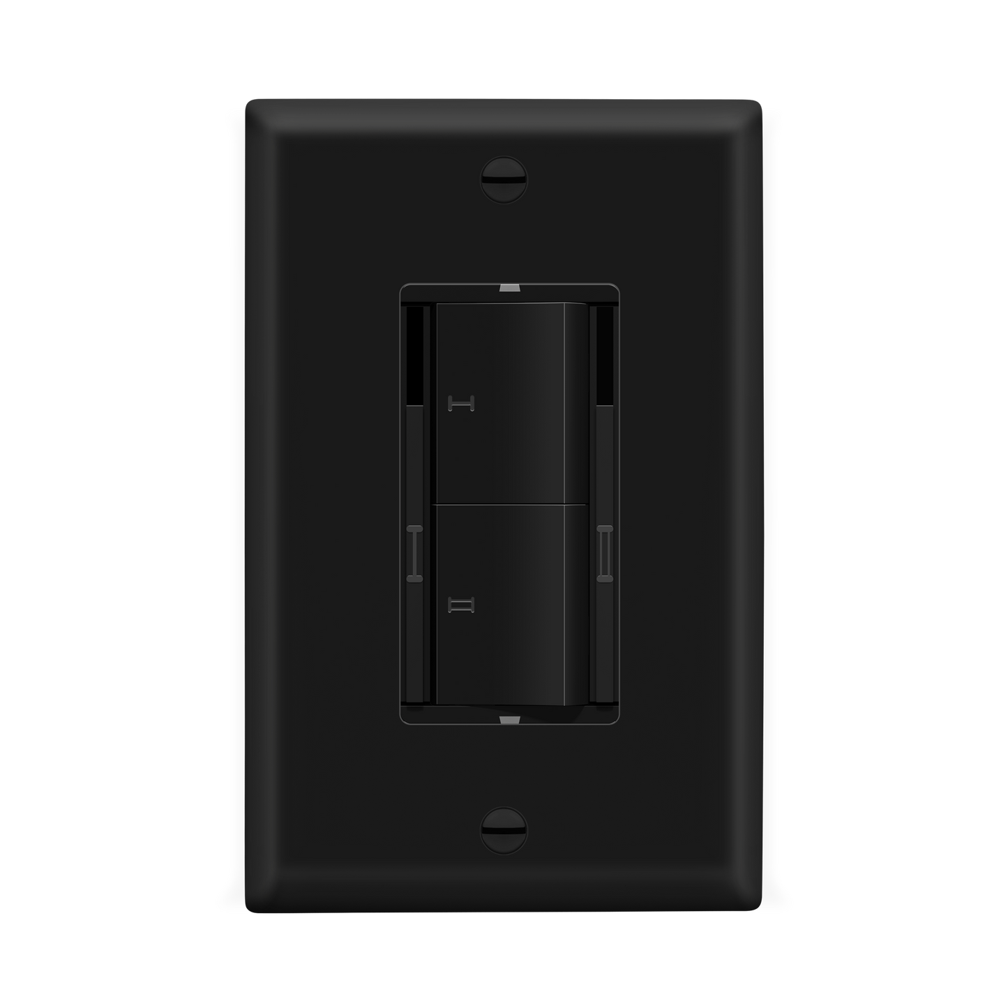 Dual Rocker Light Switch and Slide LED Dimmer, Combination Light Switch and Dimmer, Single-Pole, No Neutral Required, Wall Plate Included