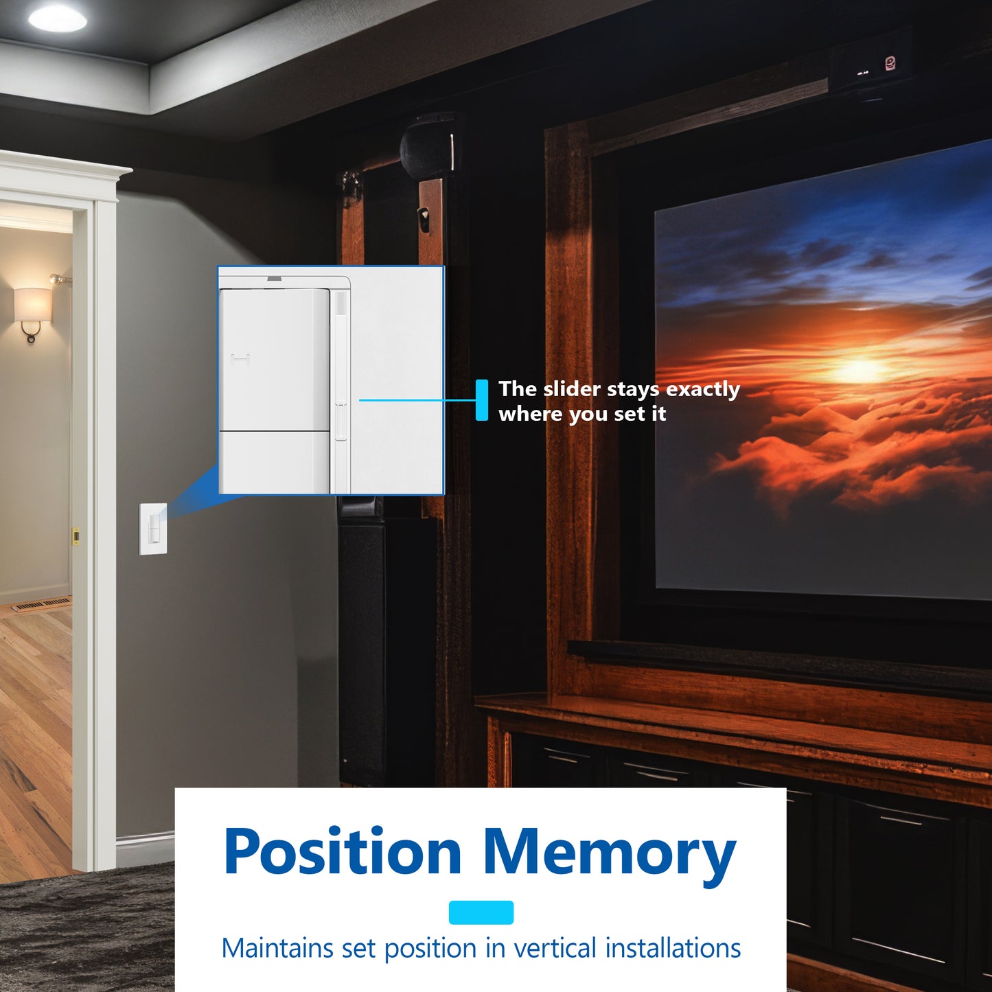 Dual Rocker Light Switch and Slide LED Dimmer, Combination Light Switch and Dimmer, Single-Pole, No Neutral Required, Wall Plate Included