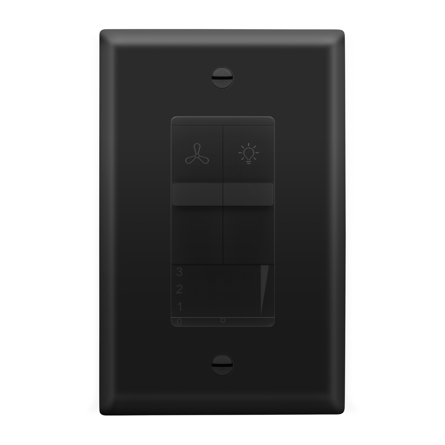 Decorator Combination LED Dimmer Light Switch and 3-Speed Fan Control, Single-Pole, No Neutral Required, Wall Plate Included