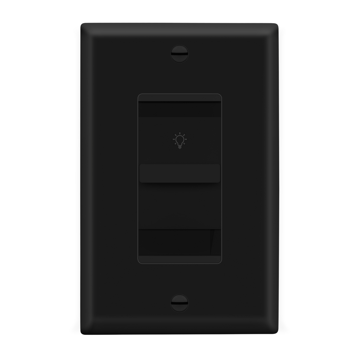 Decorator Dimmer Light Switch, Single-Pole, 200W LED/CFL, No Neutral Required, Wall Plate Included
