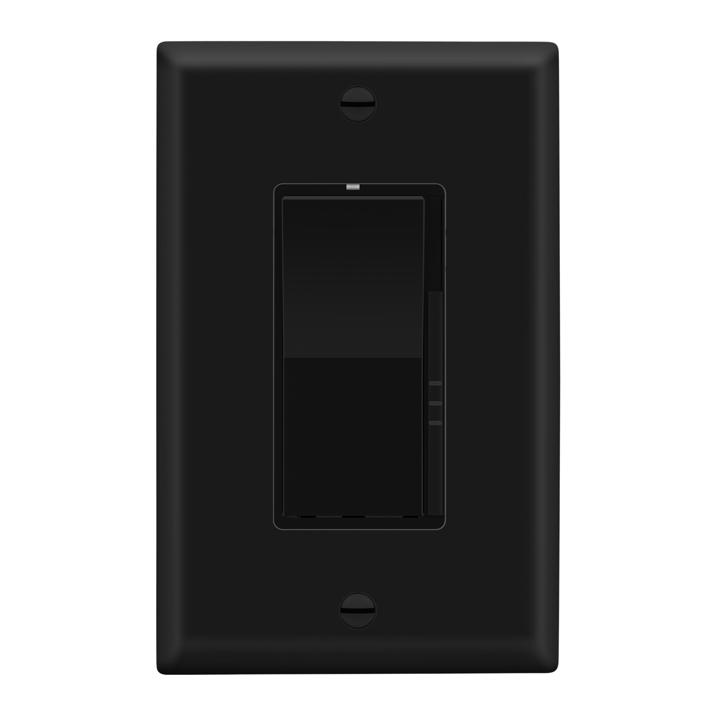 Decorator LED Dimmer Paddle Switch, 1-Pole or 3-Way, 2-Wire, 300W LED/CFL, 600W Incandescent/Halogen, LED Locator, No Neutral Required, UL-Listed, Wall Plate Included