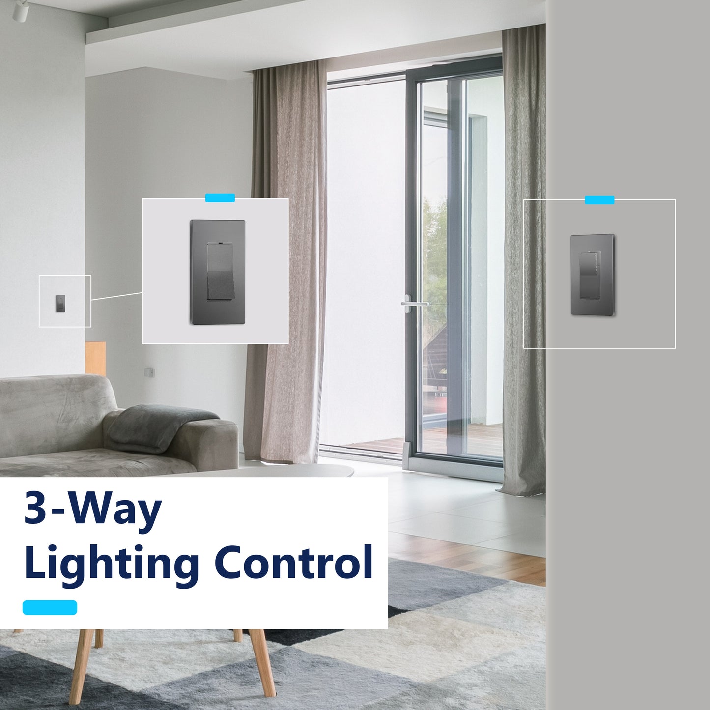 Decorator LED Dimmer Paddle Switch, 1-Pole or 3-Way, 2-Wire, 300W LED/CFL, 600W Incandescent/Halogen, LED Locator, No Neutral Required, UL-Listed, Wall Plate Included