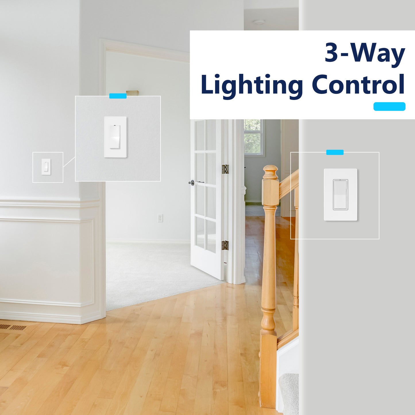 Decorator LED Dimmer Paddle Switch, 1-Pole or 3-Way, 2-Wire, 300W LED/CFL, 600W Incandescent/Halogen, LED Locator, No Neutral Required, UL-Listed, Wall Plate Included