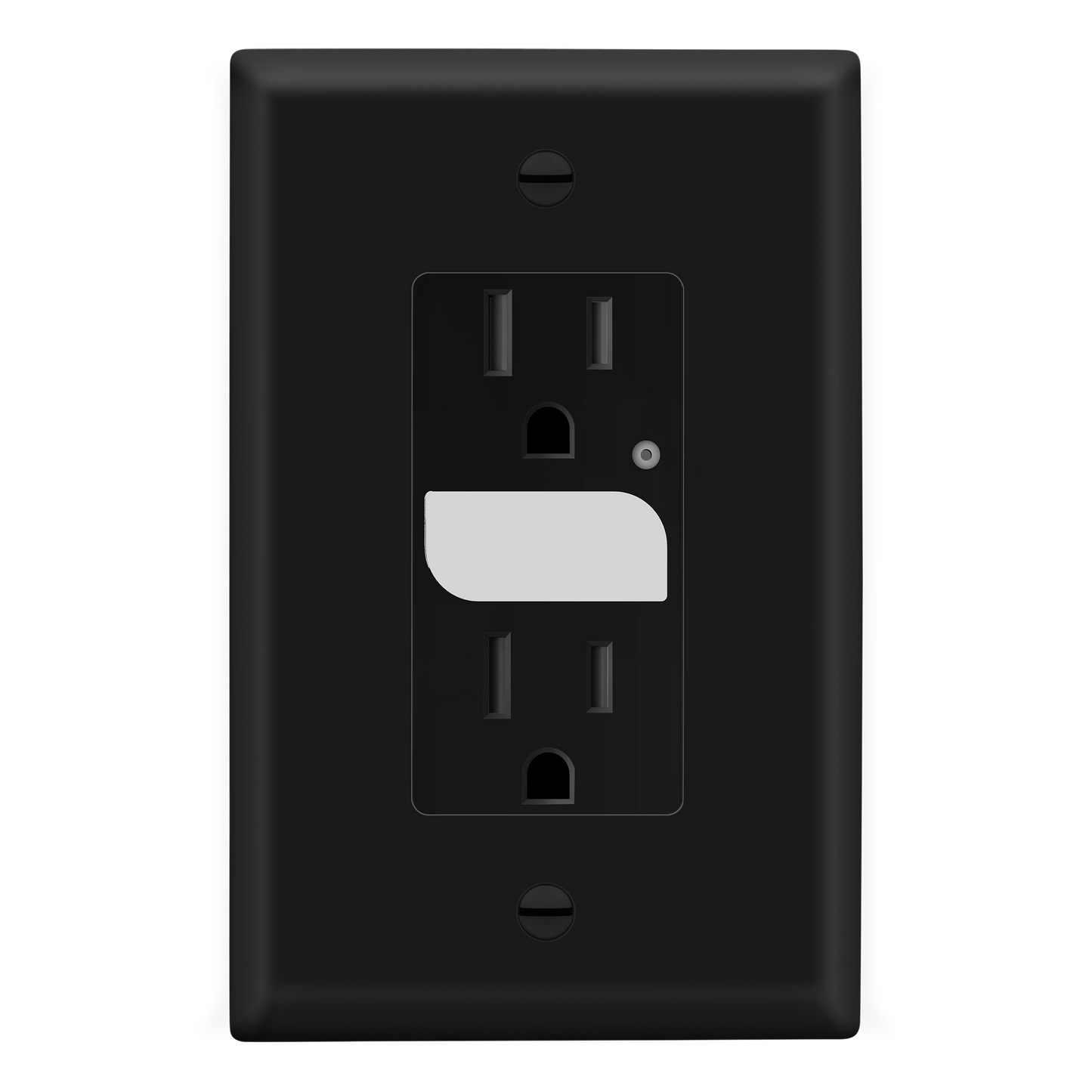 Decorator 15A Tamper-Resistant Receptacles with Guide Light, Night Light Wall Outlet with Daylight Sensor, LED Guide Light, Wall Plate Included