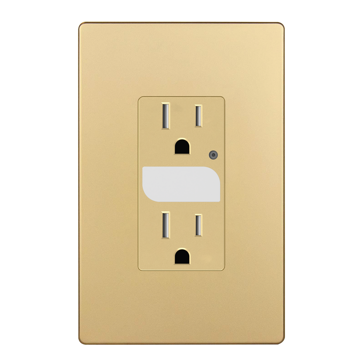 Decorator 15A Tamper-Resistant Receptacles with Guide Light, Night Light Wall Outlet with Daylight Sensor, LED Guide Light, Wall Plate Included