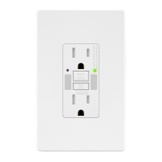 Self-Test GFCI Outlet with LED Night Light