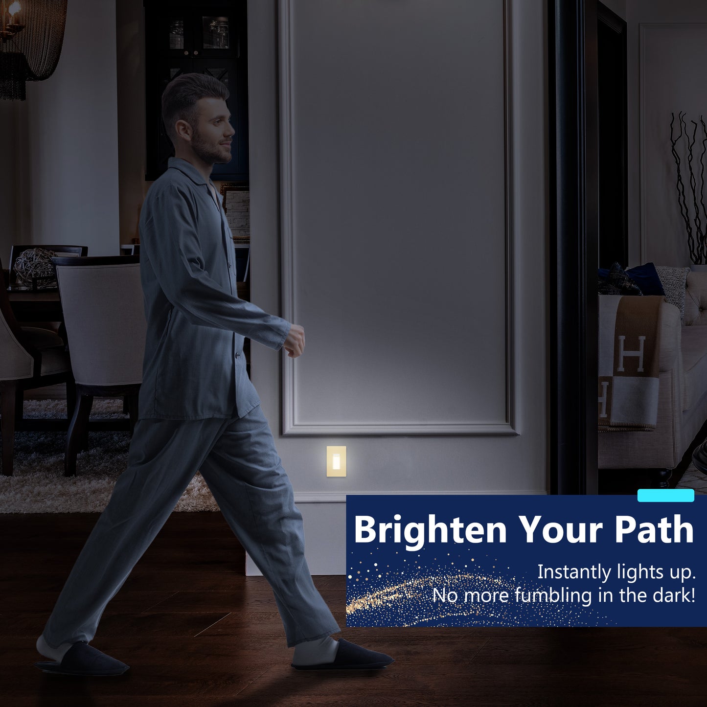Full Guide Light with PIR Motion Sensor, Daylight Sensor, UL Listed, Wall Plate Included