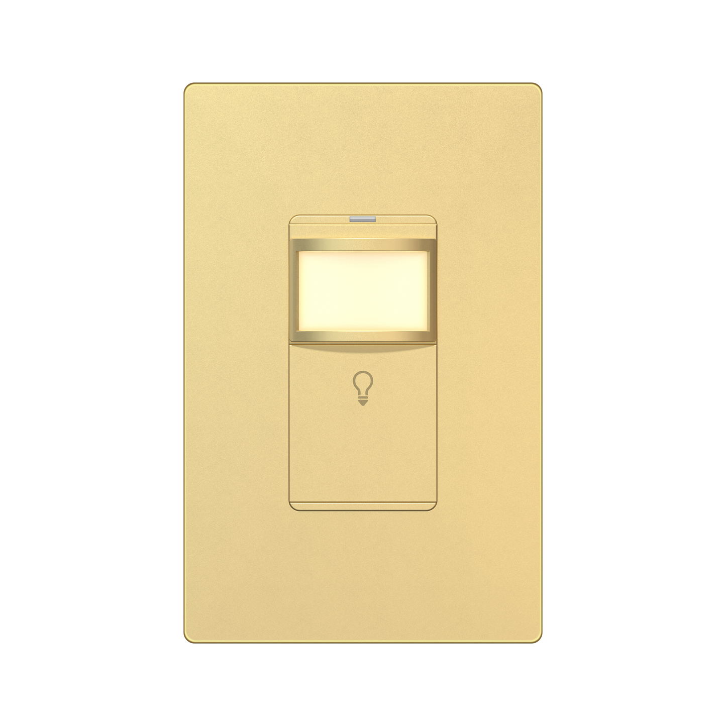 PIR Motion Sensor Switch with LED Guide Light, No Neutral or Ground Required, UL Listed, Wall Plate Included