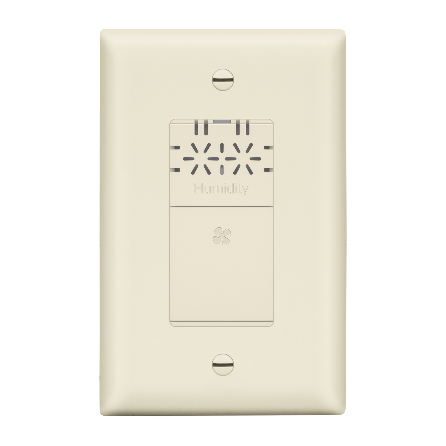 Humidity Sensor Switch, Air Circulator, No Neutral Required, Ground Required, Single-Pole, Wall Plate Included