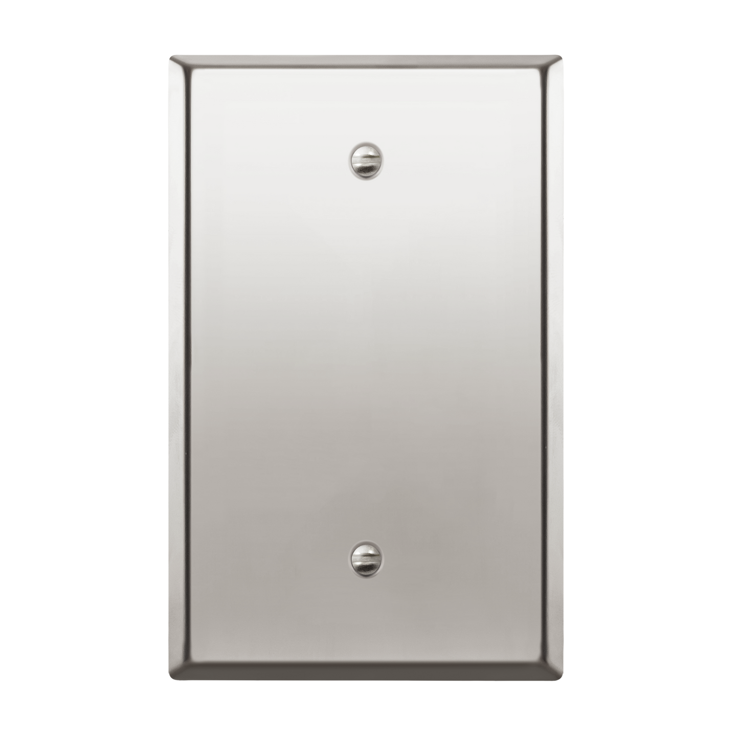 Blank Metal Wall Plate, Stainless Steel Blank Outlet Cover, Corrosion Resistant, 1-Gang, Mid-Size