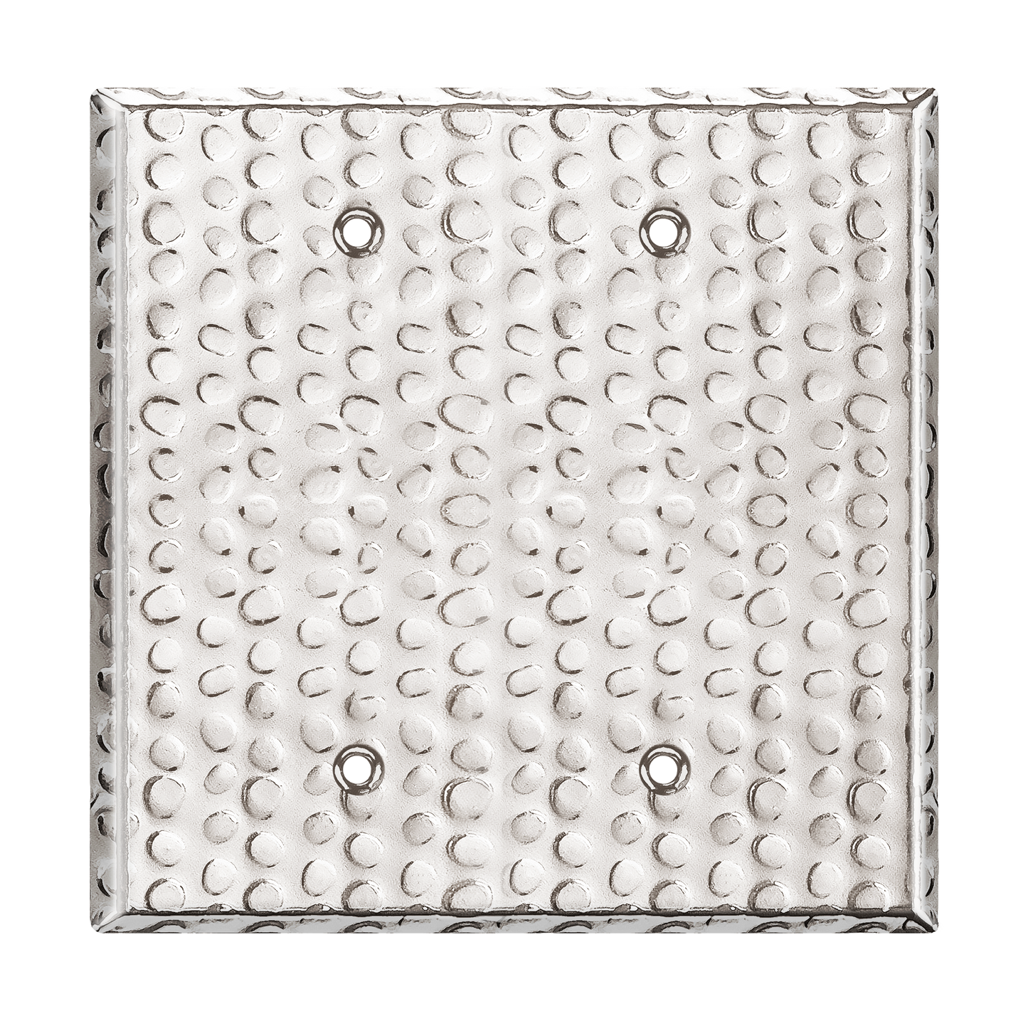Blank Metal Wall Plate, Stainless Steel Blank Outlet Cover, Corrosion Resistant, 2-Gang, Mid-Size