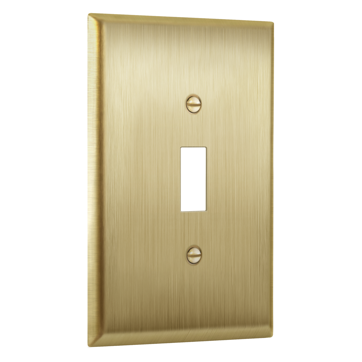 Toggle Light Switch Metal Wall Plate, Stainless Steel Switch Cover, Corrosion Resistant, 1-Gang, Mid-Size