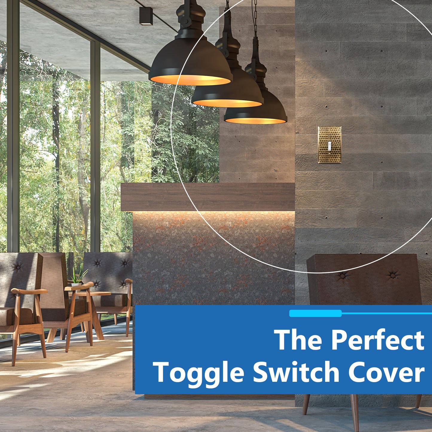 Toggle Light Switch Metal Wall Plate, Stainless Steel Switch Cover, Corrosion Resistant, 1-Gang, Mid-Size