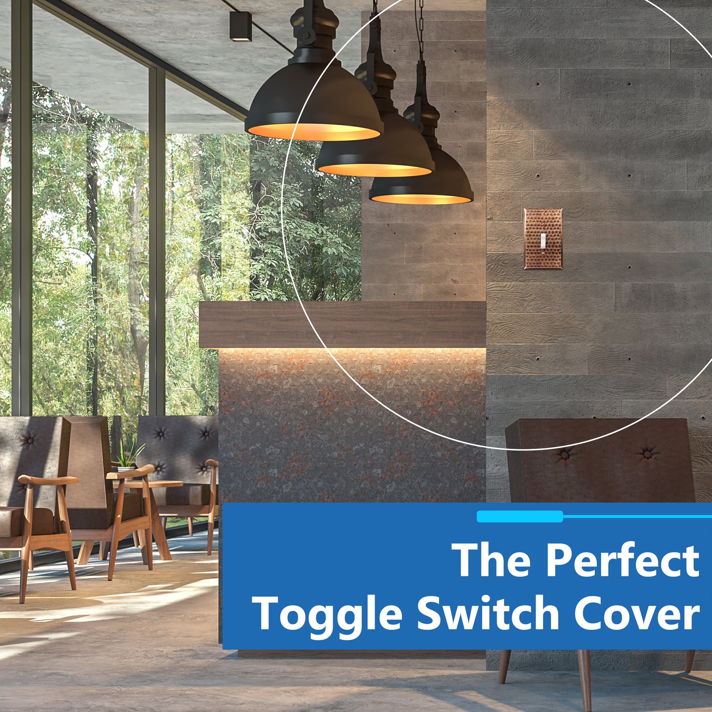 Toggle Light Switch Metal Wall Plate, Stainless Steel Switch Cover, Corrosion Resistant, 1-Gang, Mid-Size