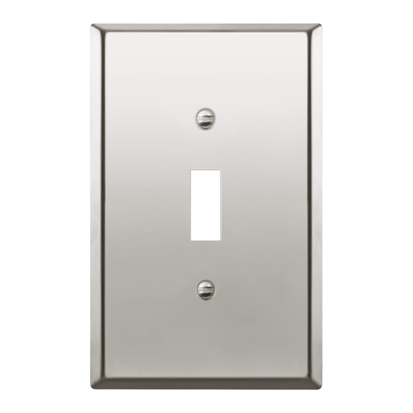 Toggle Light Switch Metal Wall Plate, Stainless Steel Switch Cover, Corrosion Resistant, 1-Gang, Mid-Size