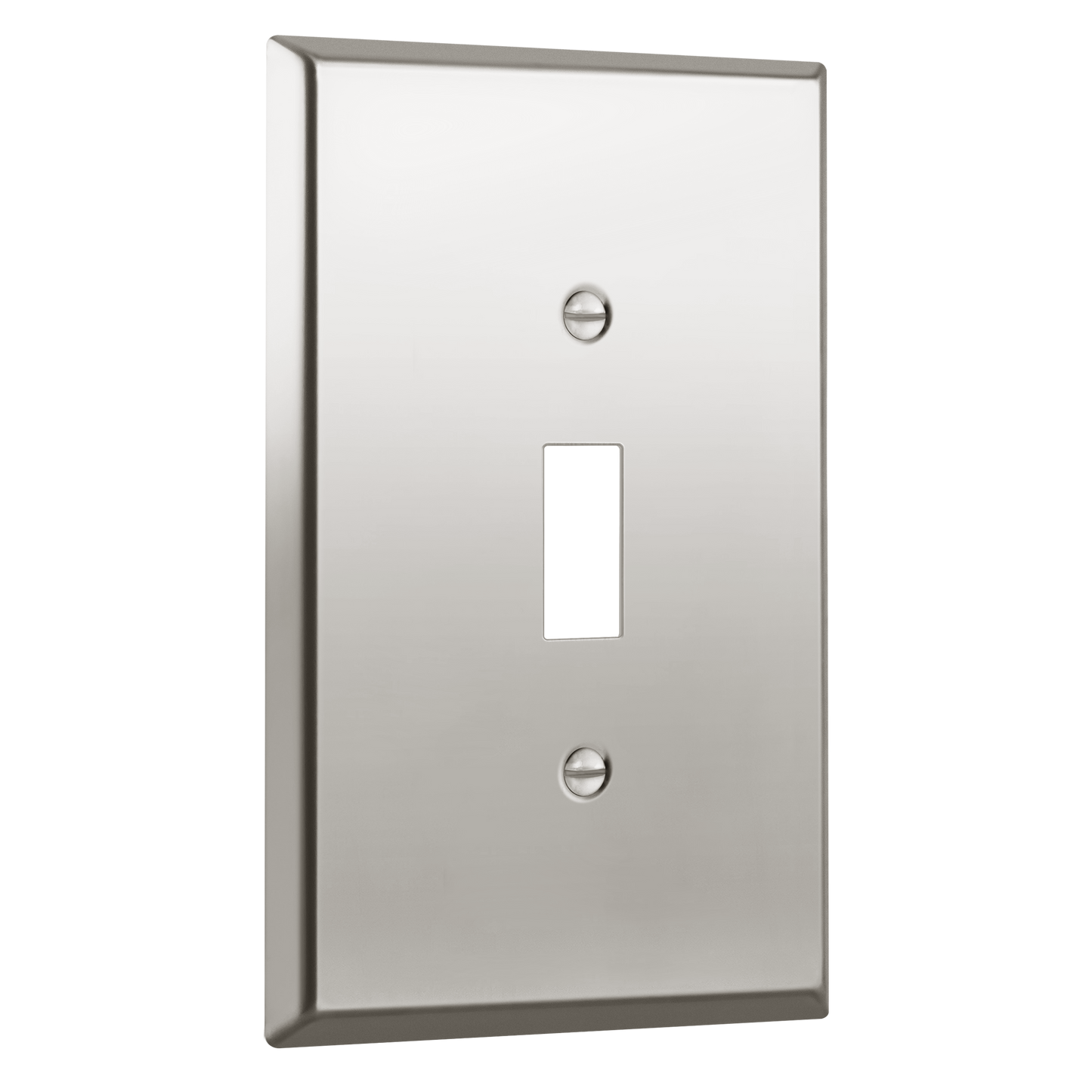 Toggle Light Switch Metal Wall Plate, Stainless Steel Switch Cover, Corrosion Resistant, 1-Gang, Mid-Size