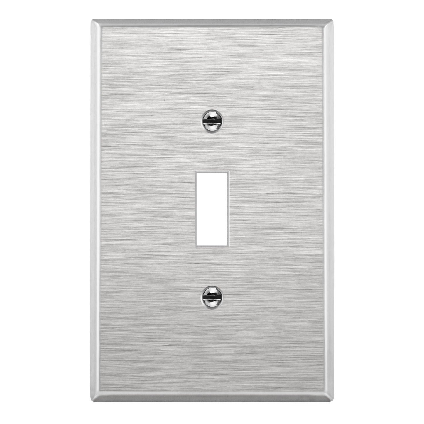 Toggle Light Switch Metal Wall Plate, Stainless Steel Switch Cover, Corrosion Resistant, 1-Gang, Mid-Size