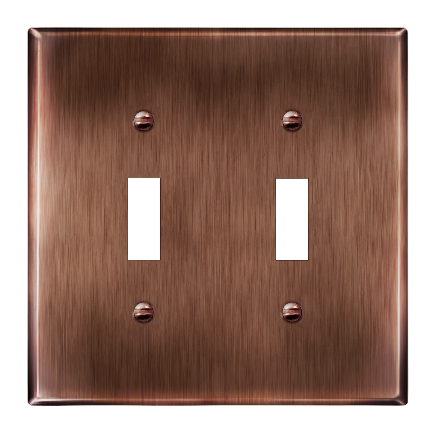 Toggle Light Switch Metal Wall Plate, Stainless Steel Switch Cover, Corrosion Resistant, 2-Gang, Mid-Size