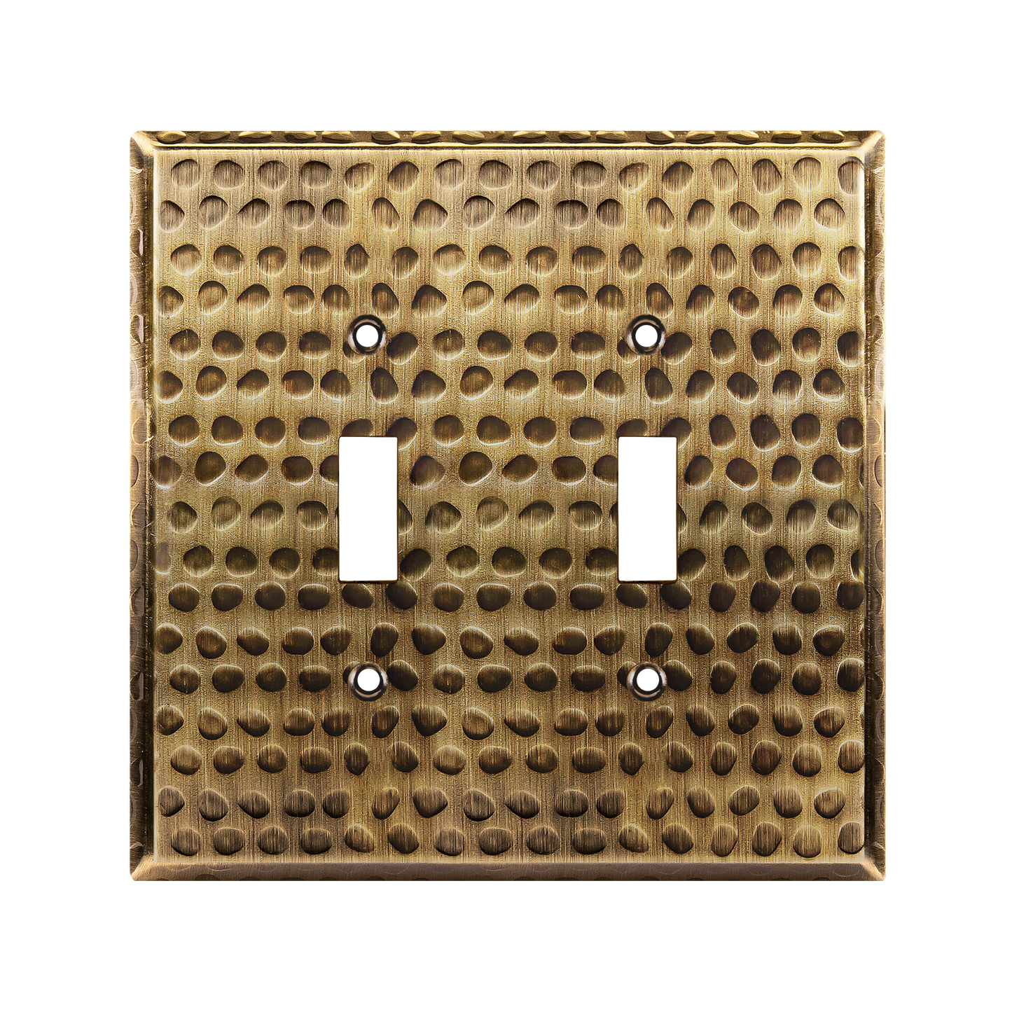 Toggle Light Switch Metal Wall Plate, Stainless Steel Switch Cover, Corrosion Resistant, 2-Gang, Mid-Size