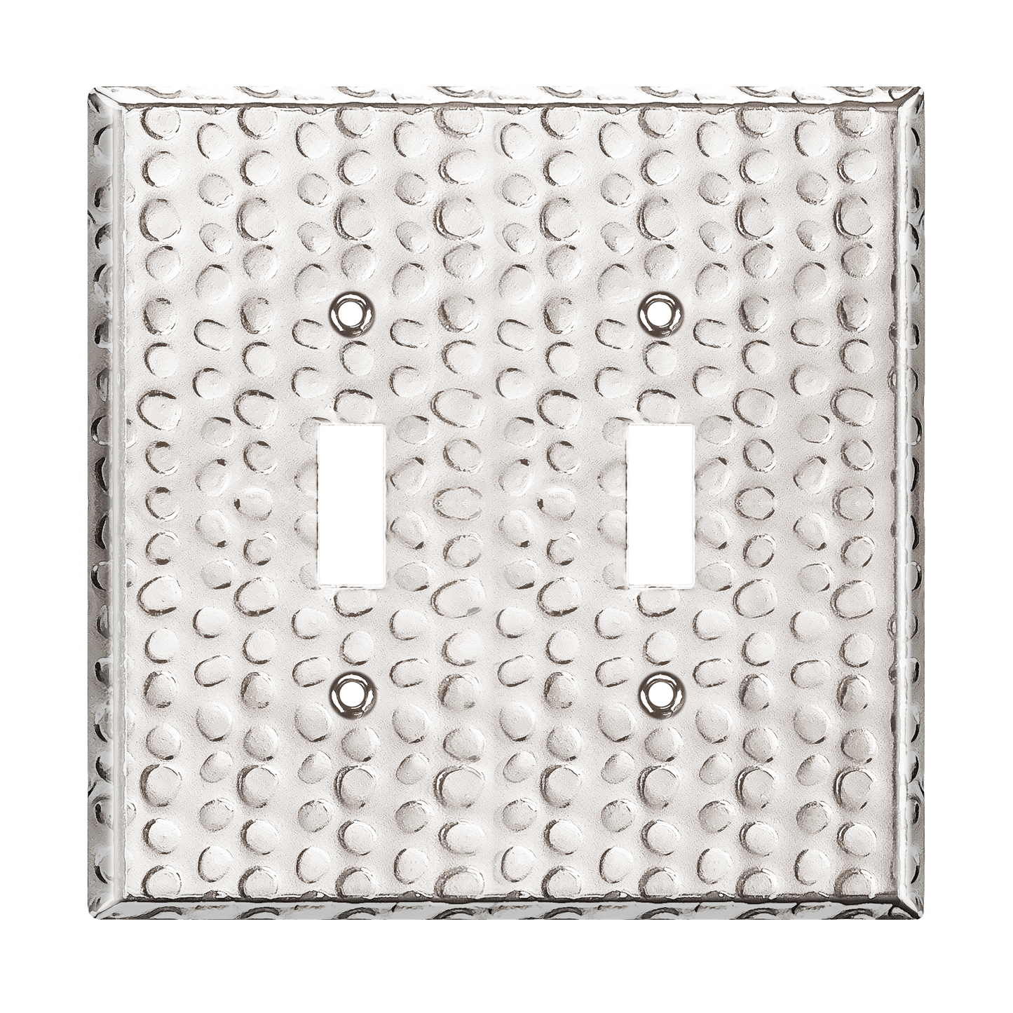 Toggle Light Switch Metal Wall Plate, Stainless Steel Switch Cover, Corrosion Resistant, 2-Gang, Mid-Size